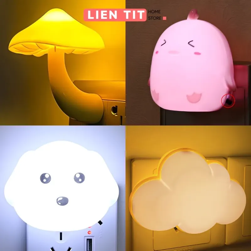Đèn ngủ cảm ứng LED cắm ổ điện