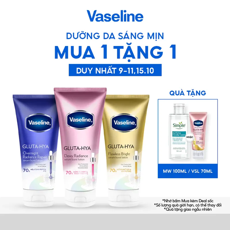Serum dưỡng thể Vaseline Gluta-Hya 300ml